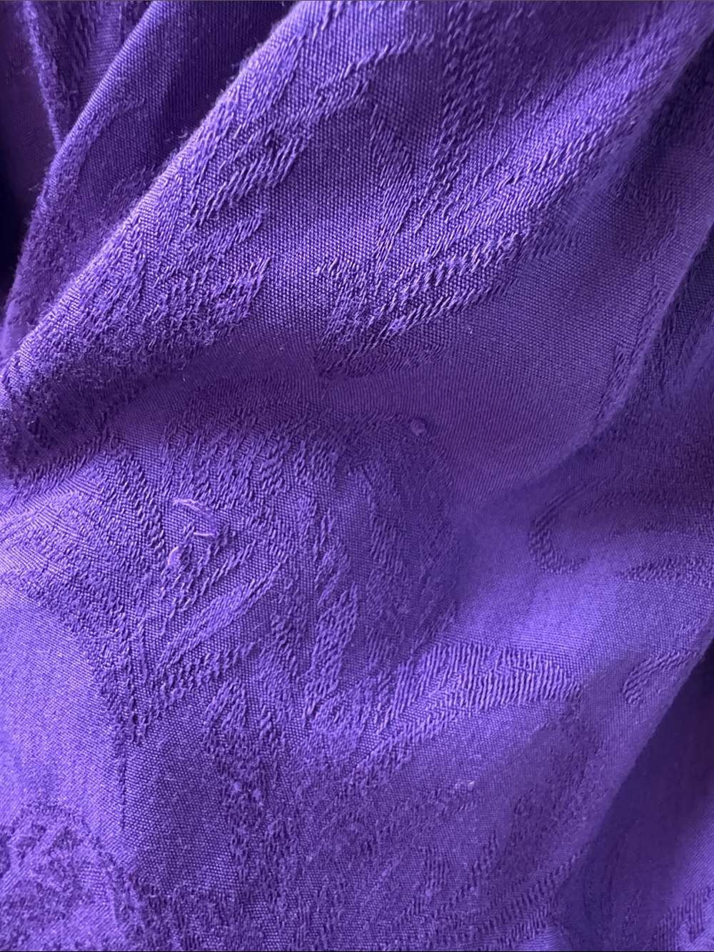Vintage White Stag Purple Tie-Neck Button-Front Blouse - Picture 3 of 11